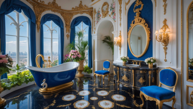 Обои картинки фото 3д графика, реализм , realism, роскошная, ванная, комната