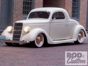 Картинка 1935 ford three window coupe автомобили custom classic car