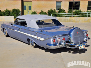 обоя 1961, chevrolet, impala, convertible, автомобили, chevy, lowrider