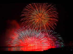 Картинка разное салюты фейерверки