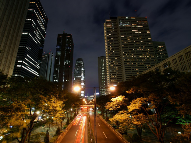 Обои картинки фото города, огни, ночного