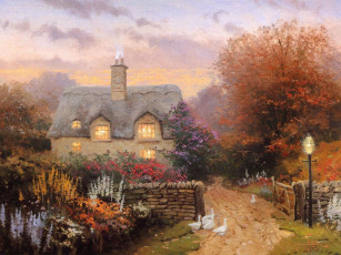 Картинка thomas kinkade рисованные пейзаж