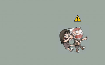 Картинка рисованные дети рисунок девушка знак черный юмор зло удушие пакет парень