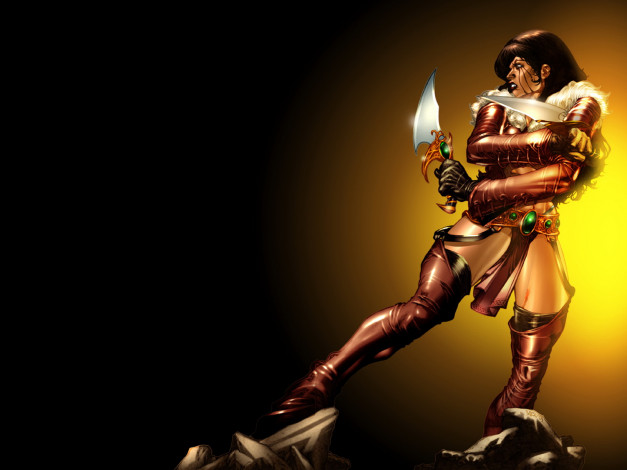 Обои картинки фото фэнтези, девушки, воительница