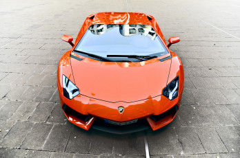 обоя автомобили, lamborghini, orange, lp700-4, aventador