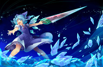 Картинка аниме touhou cirno