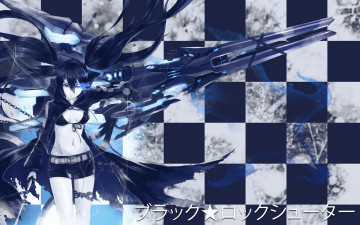 Картинка аниме black rock shooter девушка