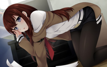 Картинка аниме steins gate девушка kurisu makise