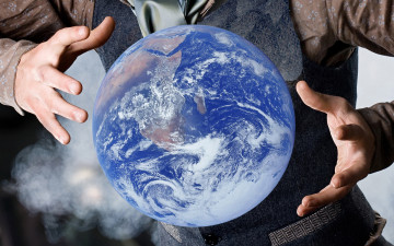 Картинка разное компьютерный дизайн земля руки шар