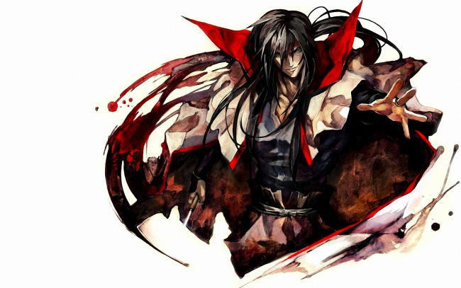 Обои картинки фото аниме, rurouni, kenshin, меч, самурай