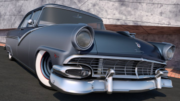 Картинка автомобили 3д ford 1956 sedan town airlane