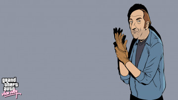 обоя видео игры, grand theft auto,  vice city, перчатки, мужчина