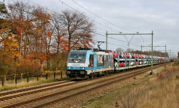 Картинка техника электрички железная дорога рельсы локомотив автомобили грузовой состав