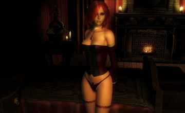 Картинка 3д+графика elves+ эльфы свечи эльфийка