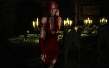 Картинка 3д+графика elves+ эльфы свечи эльфийка