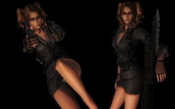 Картинка 3д+графика people+ люди оружие девушки