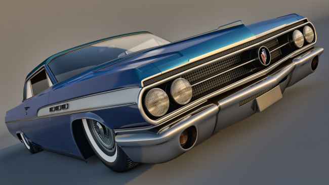 Обои картинки фото автомобили, 3д, convertible, mk1, wildcat, buick, 1963