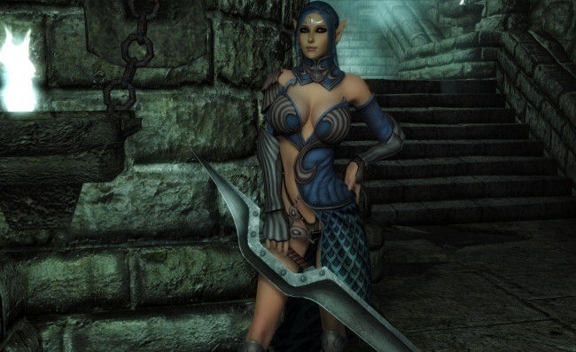 Обои картинки фото 3д графика, elves , эльфы, эльфийка, оружие