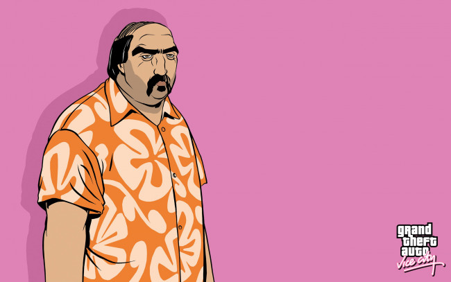 Обои картинки фото grand theft auto  vice city, видео игры, grand theft auto,  vice city, усы, мужчина