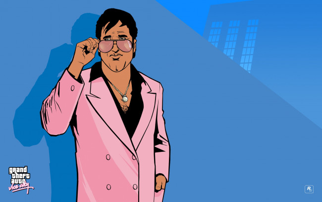 Обои картинки фото grand theft auto,  vice city, видео игры, мужчина, очки