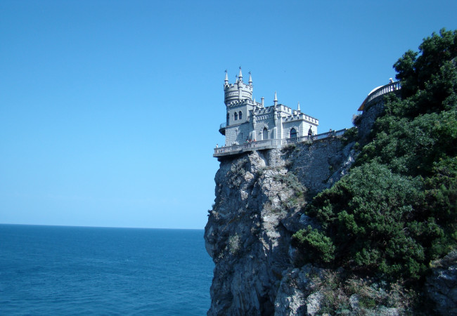 Обои картинки фото города, ласточкино гнездо , украина, замок