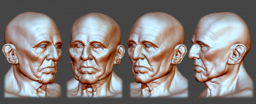 Картинка 3д+графика _science+fiction лицо фон