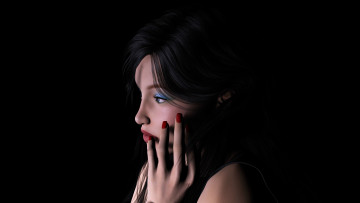 Картинка 3д+графика портрет+ portraits девушка взгляд фон