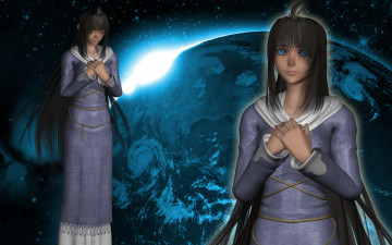 Картинка 3д+графика аниме+ anime фон взгляд девушки