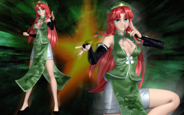 Картинка 3д+графика аниме+ anime рыжие фон взгляд девушки