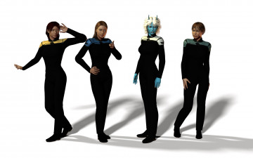 Картинка 3д+графика существа+ creatures девушки взгляд костаника фон