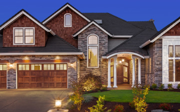 Картинка города -+здания +дома дом вечер свет