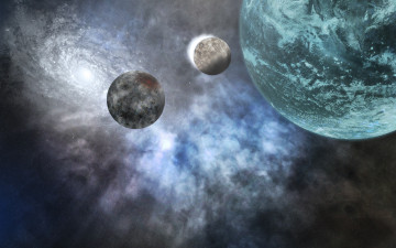 Картинка космос арт галактика звезды вселенная планеты