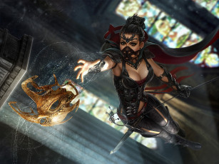 Картинка фэнтези девушки воровка снаряжение маска