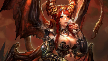 Картинка фэнтези демоны фентези суккуб девушка арт