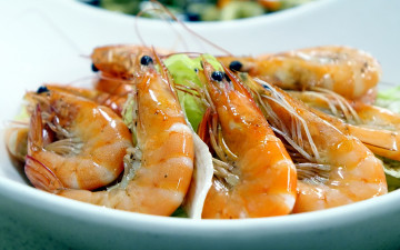 Картинка еда рыбные+блюда +с+морепродуктами креветки