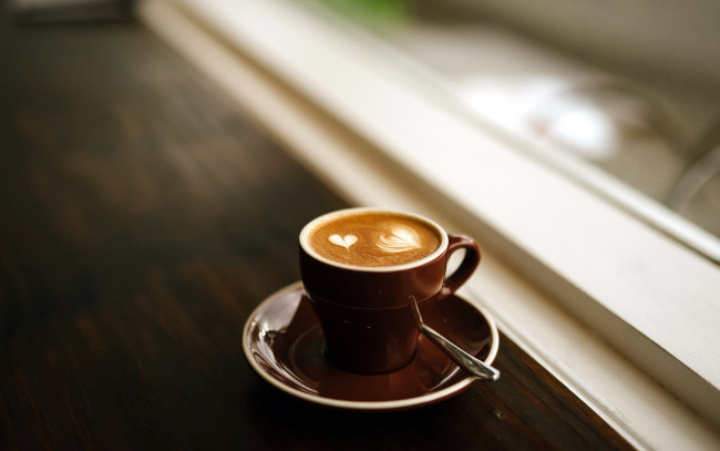 Обои картинки фото еда, кофе,  кофейные зёрна, чашка, блюдце, напиток, рисунок