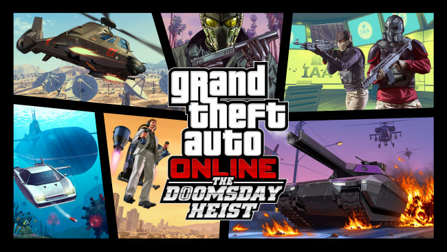 Обои картинки фото grand theft auto online, the doomsday heist, видео игры,  the doomsday heist, grand, theft, auto, online, шутер, action, the, doomsday, heist