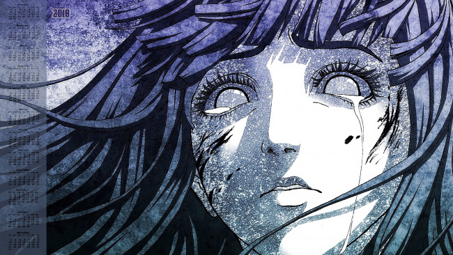 Обои картинки фото календари, рисованные,  векторная графика, 2018, лицо