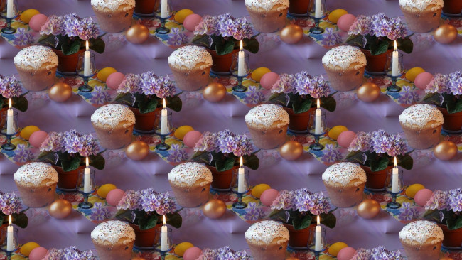 Обои картинки фото праздничные, пасха, easter, текстура, свеча, кулич, праздник, цветы, фон