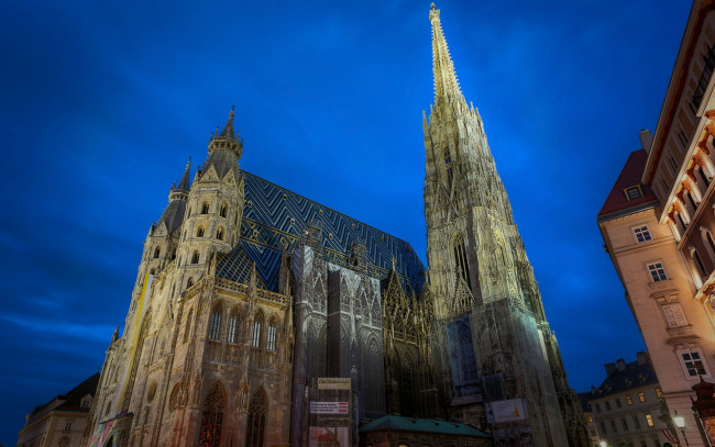 Обои картинки фото города, вена , австрия, собор, шпиль