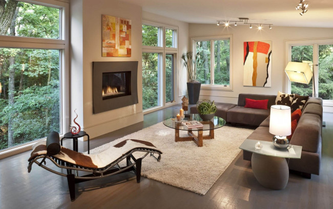 Обои картинки фото интерьер, гостиная, комната, камин