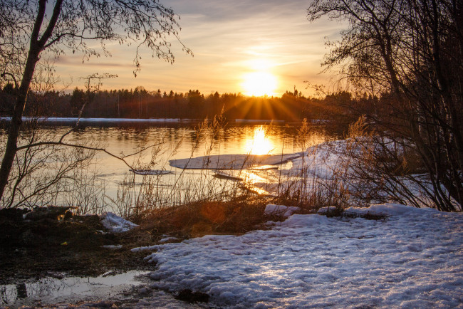 Обои картинки фото природа, восходы, закаты, простор