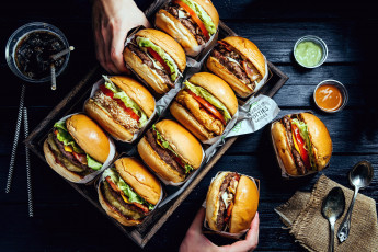 Картинка еда бутерброды +гамбургеры +канапе гамбургеры