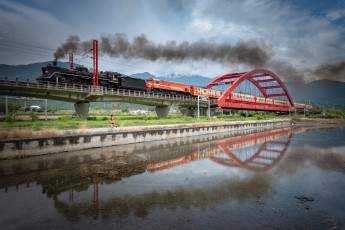 Картинка техника паровозы локомотив состав