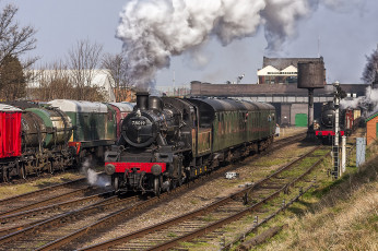 Картинка техника паровозы локомотив состав