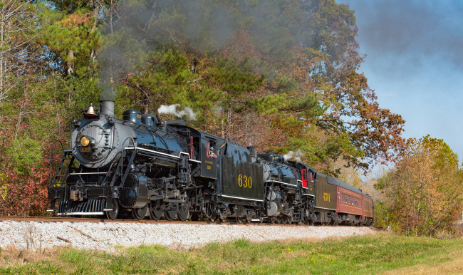 Обои картинки фото техника, паровозы, локомотив, состав