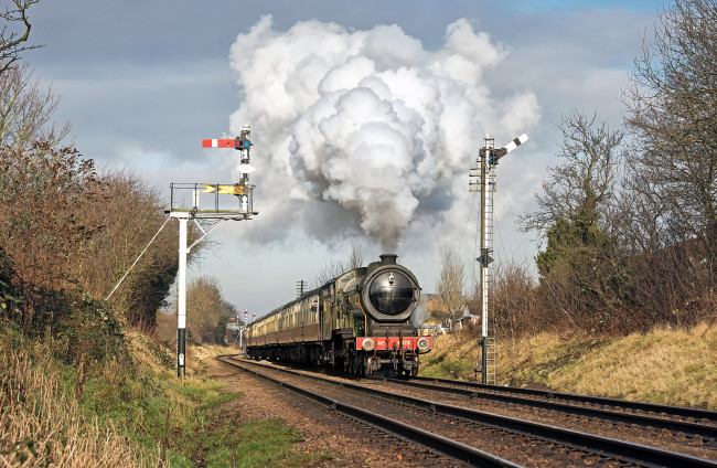 Обои картинки фото техника, паровозы, локомотив, состав