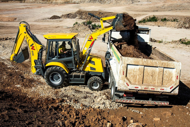 Обои картинки фото техника, фронтальные погрузчики, wacker