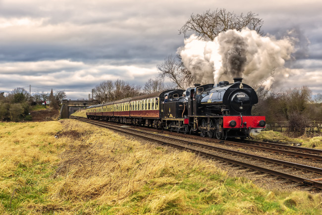 Обои картинки фото техника, паровозы, локомотив, состав