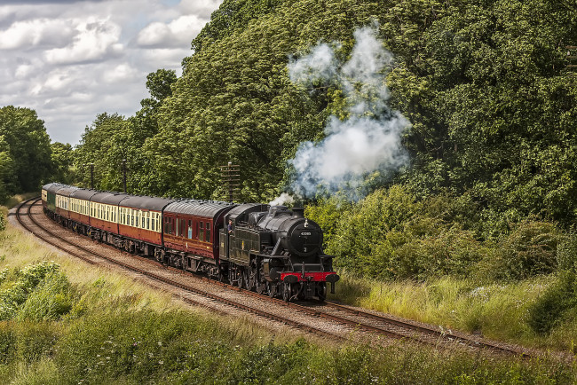 Обои картинки фото техника, паровозы, локомотив, состав